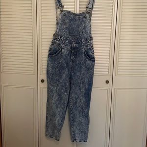 Vintage 80s Bluenotes Acid Wash Overalls